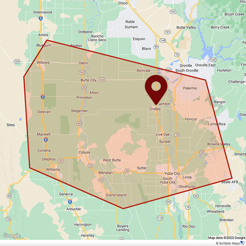 Sorenson Pest Control Service Area Map